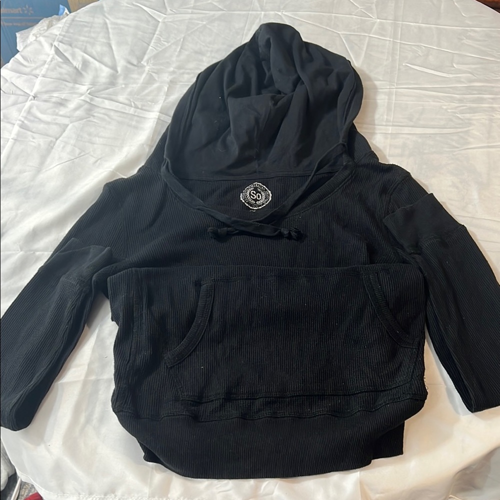 SO Black Sweatshirt with Soft Fabric and Comfortable Fit
